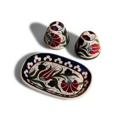 Anatolia Hand-Painted Ceramic Salt And Pepper Set
