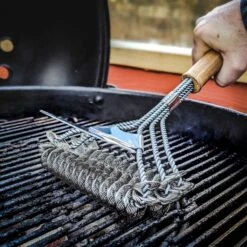 BBQ-AID Bristle Free Grill Brush And Scraper 9 BBQ-AID Bristle Free Grill Brush And Scraper -Food Sale Stores bbq aid bristle free grill brush and scraper tools knapp made 787306