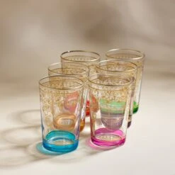 Casablanca Market Moroccan Tea Glasses — Set Of 6 -Food Sale Stores casablanca market moroccan tea glasses set of 6 equipment casablanca market 135664