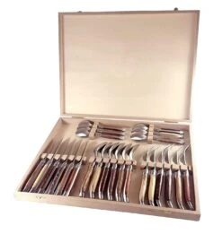 Goyon 24 Piece Cutlery Set Laguiole Avantage - Wooden Handles