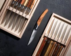 Goyon-Chazeau Mixed Wood Avantage Steak Knives Set Of 6 In Beech Wooden Gift Box -Food Sale Stores goyon chazeau mixed wood avantage steak knives set of 6 in oak gift box goyon 28455011516473