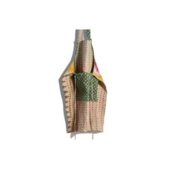 J. Catma Upcycled Kantha Apron — Green & Yellow Color Way