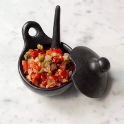 La Chamba® Salsa Dish With Spoon -Food Sale Stores la chamba salsa dish with spoon ancient cookware 28277214412857
