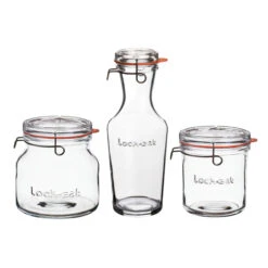 Lock Eat By Luigi Bormioli Assorted Jars - Set Of 3