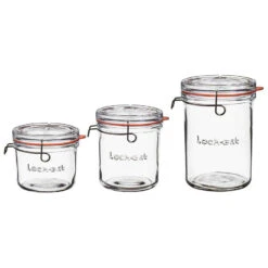 Lock Eat By Luigi Bormioli Frigo Jars - Set Of 3