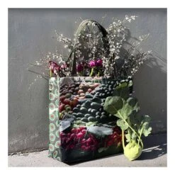 Maron Bouillie Market Tote "Eggplant - Zucchini" -Food Sale Stores maron bouillie market tote eggplant zucchini la boite a maron 511224