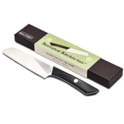 Milk Street Kitchin-tan™ Serrated Japanese-Style Utility Knife -Food Sale Stores milk street kitchin tan serrated japanese style utility knife equipment milk street 308235
