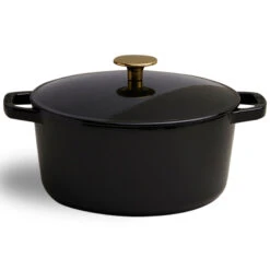 Milo By Kana 3.5-Quart Enameled Dutch Oven — Glossy Black