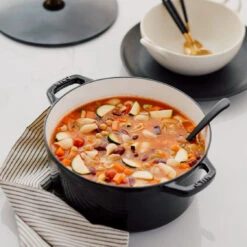 Milo By Kana 5.5-Quart Enameled Dutch Oven — Glossy Black -Food Sale Stores milo by kana 55 quart enameled dutch oven glossy black equipment milo by kana 300221