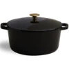 Milo By Kana 5.5-Quart Enameled Dutch Oven — Glossy Black 2 Milo By Kana 5.5-Quart Enameled Dutch Oven — Glossy Black -Food Sale Stores milo by kana 55 quart enameled dutch oven glossy black equipment milo by kana 642569
