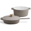 Milo By Kana Dutch Oven And Ultimate Skillet Set — Pebble -Food Sale Stores milo by kana dutch oven and ultimate skillet set pebble equipment milo by kana 588053