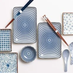 Miya Company Blue & White Soup Spoon Set -Food Sale Stores miya company blue white soup spoon set miya company 28227165061177