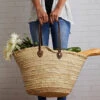 Moroccan Woven Market Basket -Food Sale Stores moroccan woven market basket verve culture 700545