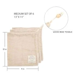 SandStone And Sage Organic Cotton Produce Bags – 7-Piece Set -Food Sale Stores sandstone and sage organic cotton produce bags 7 piece set sandstone and sage 28315931541561