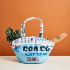 Serrv International Recycled Feed Bag Market Tote -Food Sale Stores serrv recycled feedbag market tote serrv international 540355