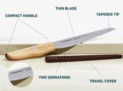 Suncraft 5.5-inch Serrated Everything Knife -Food Sale Stores suncraft 55 inch serrated everything knife equipment suncraft 570047