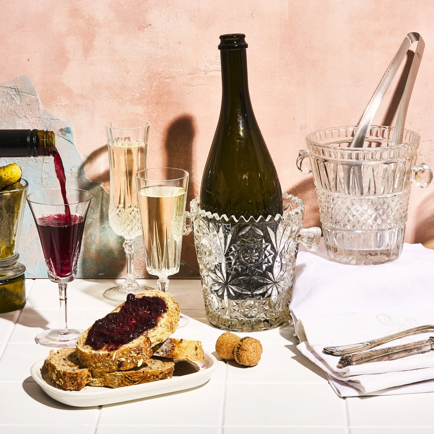 Vintage Champagne Flutes — Set Of 2 4 Vintage Champagne Flutes — Set Of 2 - Image 2