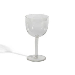 Vintage French Wine Large Glass Eclectic Pair