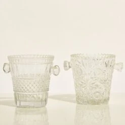 Vintage Glass Ice Bucket -Food Sale Stores vintage glass ice bucket housewares elsie green 322330